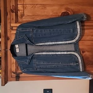 Bejeweled jean jacket Size L
